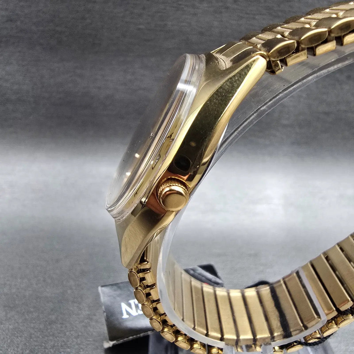 Citizen CQ Watch Men 36mm Gold Dial Gold Daydate Round 1100-S63812 New Batt NOS3