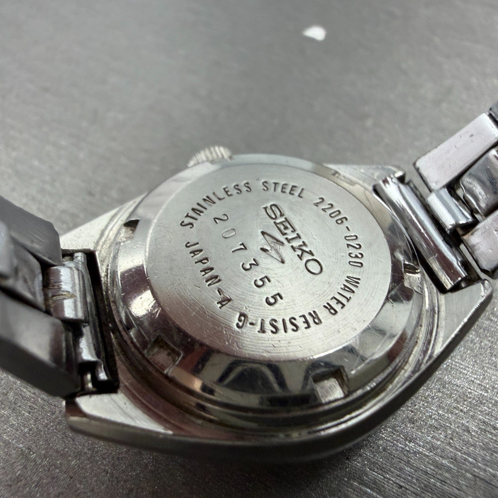 Seiko Automatic Watch Women 25mm Gray Dial Silver Tone Daydate 2206-0230 PARTS10