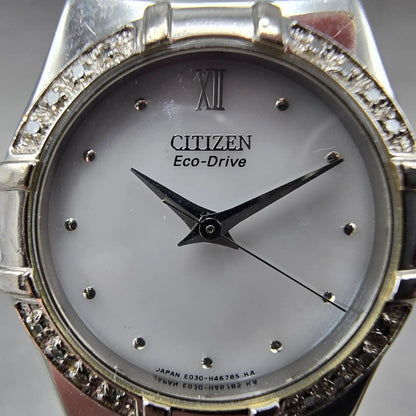 Citizen Eco-Drive Watch Women 26mm Silver Dial Silver Tone E030-H26639 Runs JP1