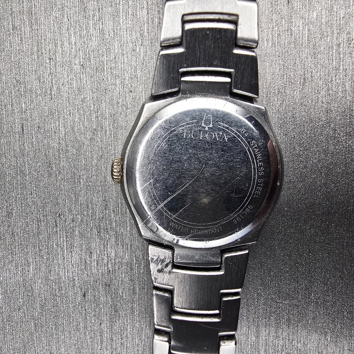 Bulova Watch Women MOP Dial Two Tone Gemmed Round 98L198 New Battery10