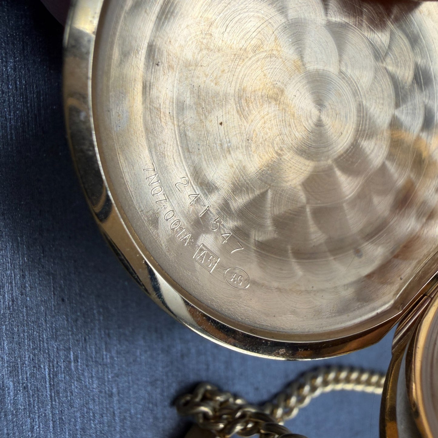 Seiko Pocket Watch Men 42mm Champagne Dial Gold Tone Round 7N07-001A New Battery10