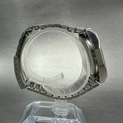 Seiko Tank Watch Men 33mm Black Dial Silver Tone Daydate V743-5A00 New Battery8