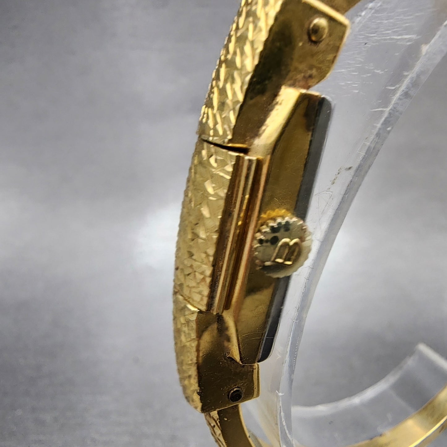 Bucherer Watch Women 11mm Silver Dial Gold Plated Hide Away Manual Wind PARTS4