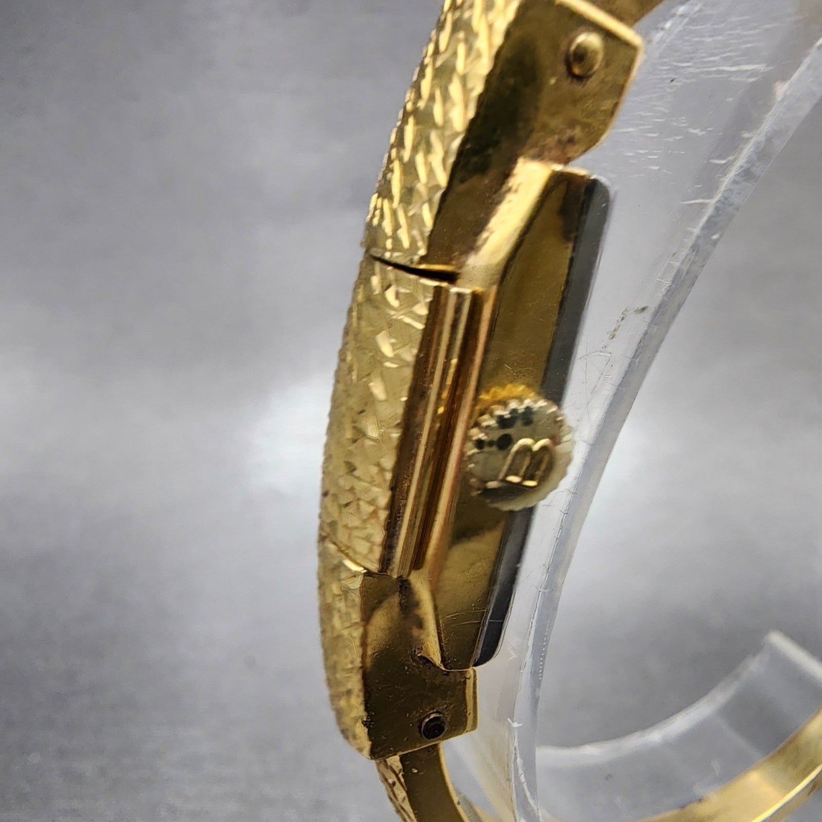 Bucherer Watch Women 11mm Silver Dial Gold Plated Hide Away Manual Wind PARTS4