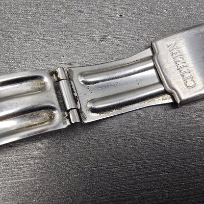 Citizen Bracelet 18mm Stainless Steel Two Tone Tri Folding Clasp VTG READ!!!!!!!9