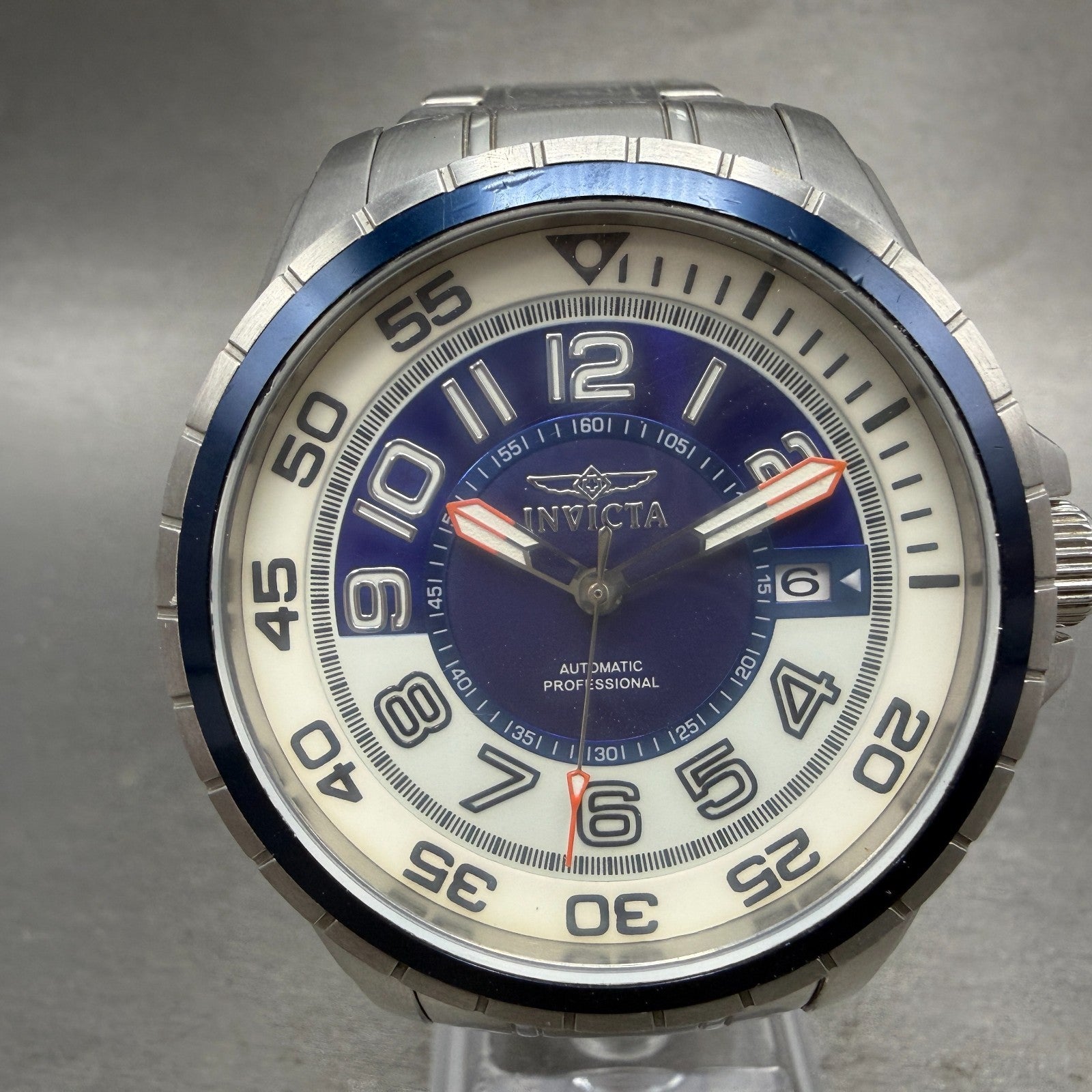 Invicta Specialty Automatic Watch Men 45mm White Dial Steel Date 1832 Round Runs0