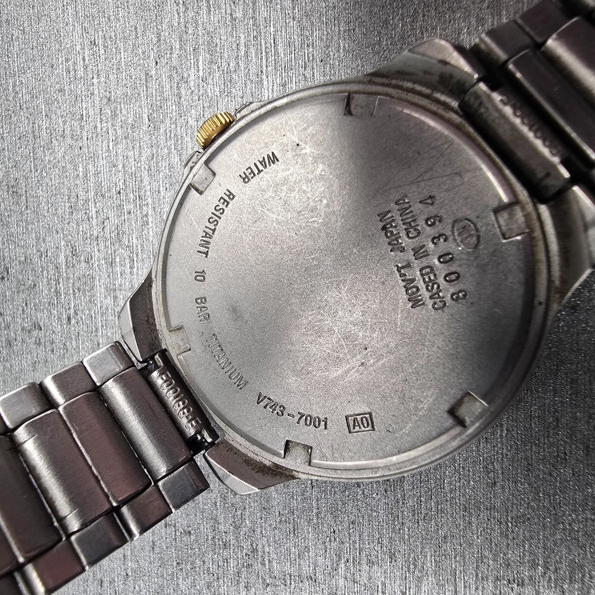 Seiko Alba Epsilon Watch Men 33mm Luminous Dial Titanium V743-7001 New Battery10