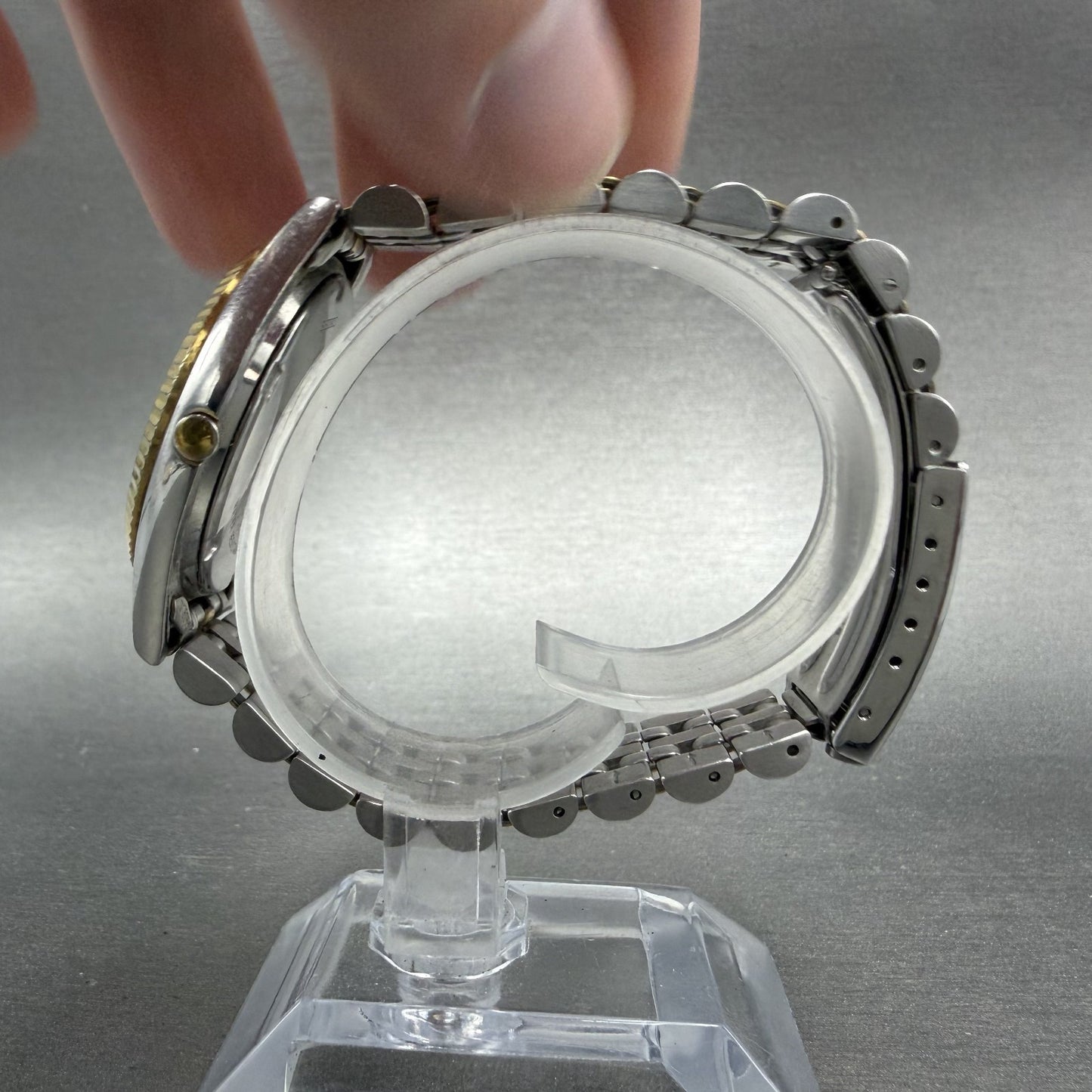 Seiko Presidential Watch 37mm Men Gold Dial Two Tone Daydate 7n43-8110 New Batt6