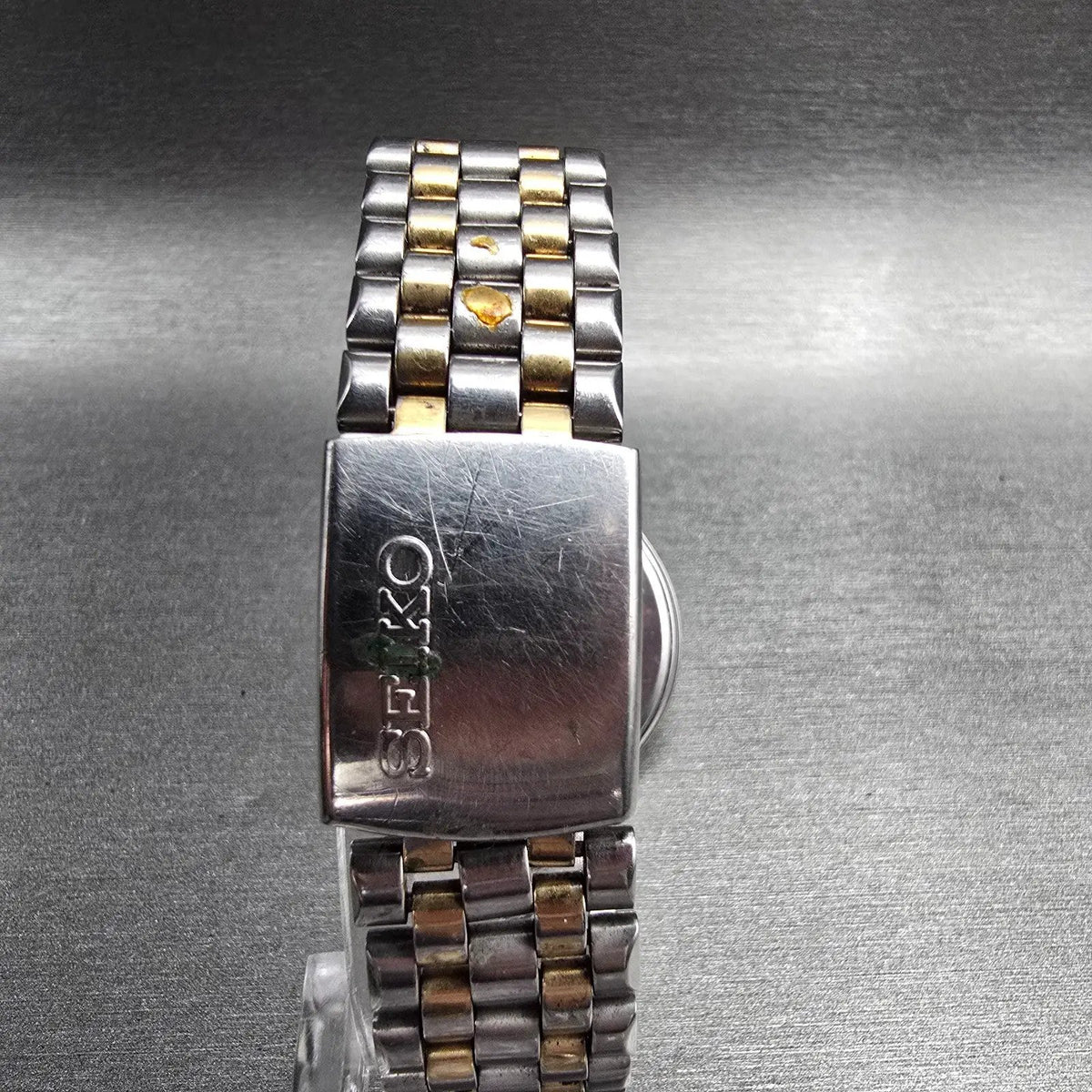 Seiko Spirit Watch Men 33mm White Dial Two Tone Round 5P31-6A50 New Battery JDM7