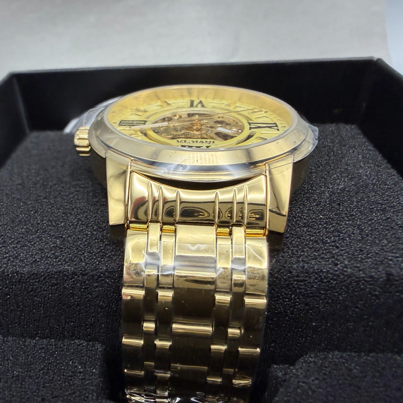 Invicta Objet D Art Watch Men 41mm Skeleton Dial Gold Tone Automatic 691294