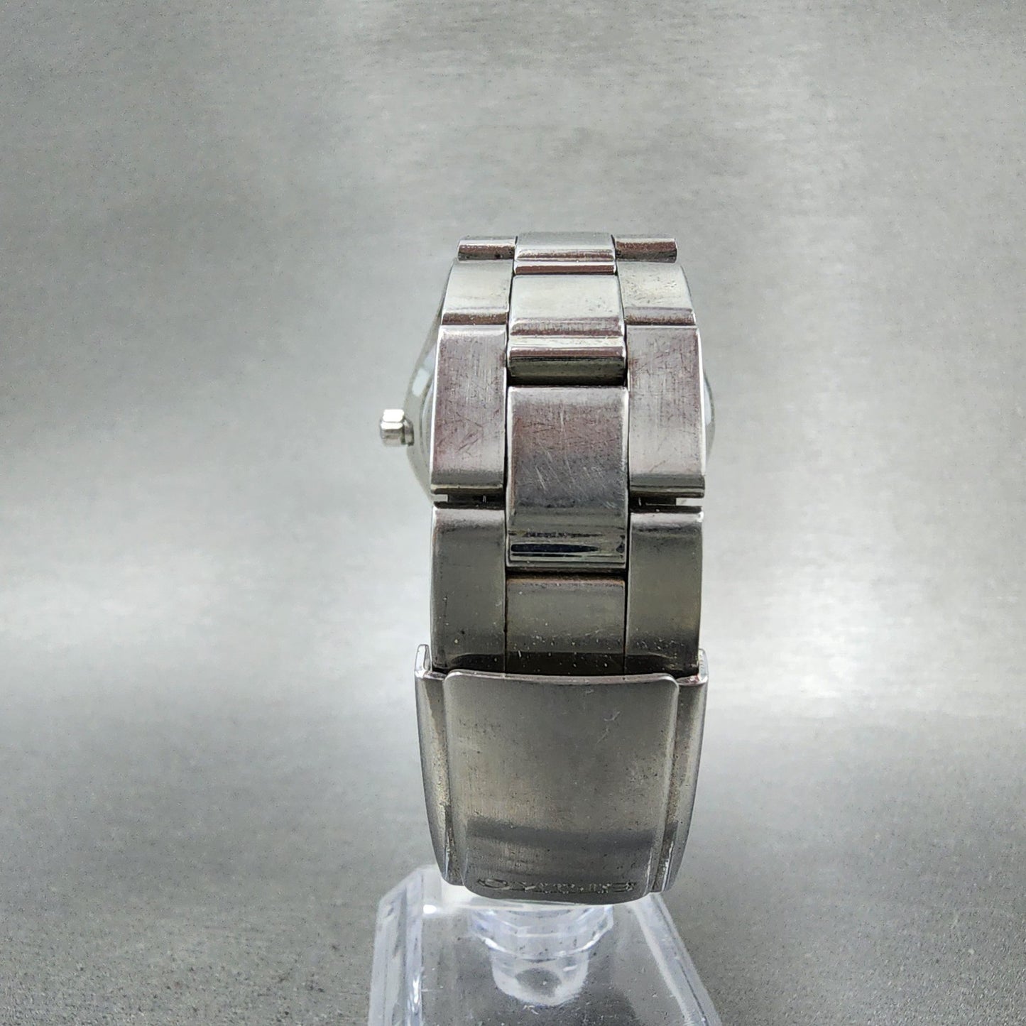 Seiko Watch Men 37mm Black Dial Silver Tone Daydate Round 7N439070 New Battery7
