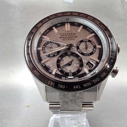 Citizen Attesa Eco-Drive Satellite Wave GPS Platinum Shine Watch Men5