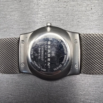 Skagen Melbye Watch Men 40mm Gray Dial Titanium Daydate SKW6007 New Battery10
