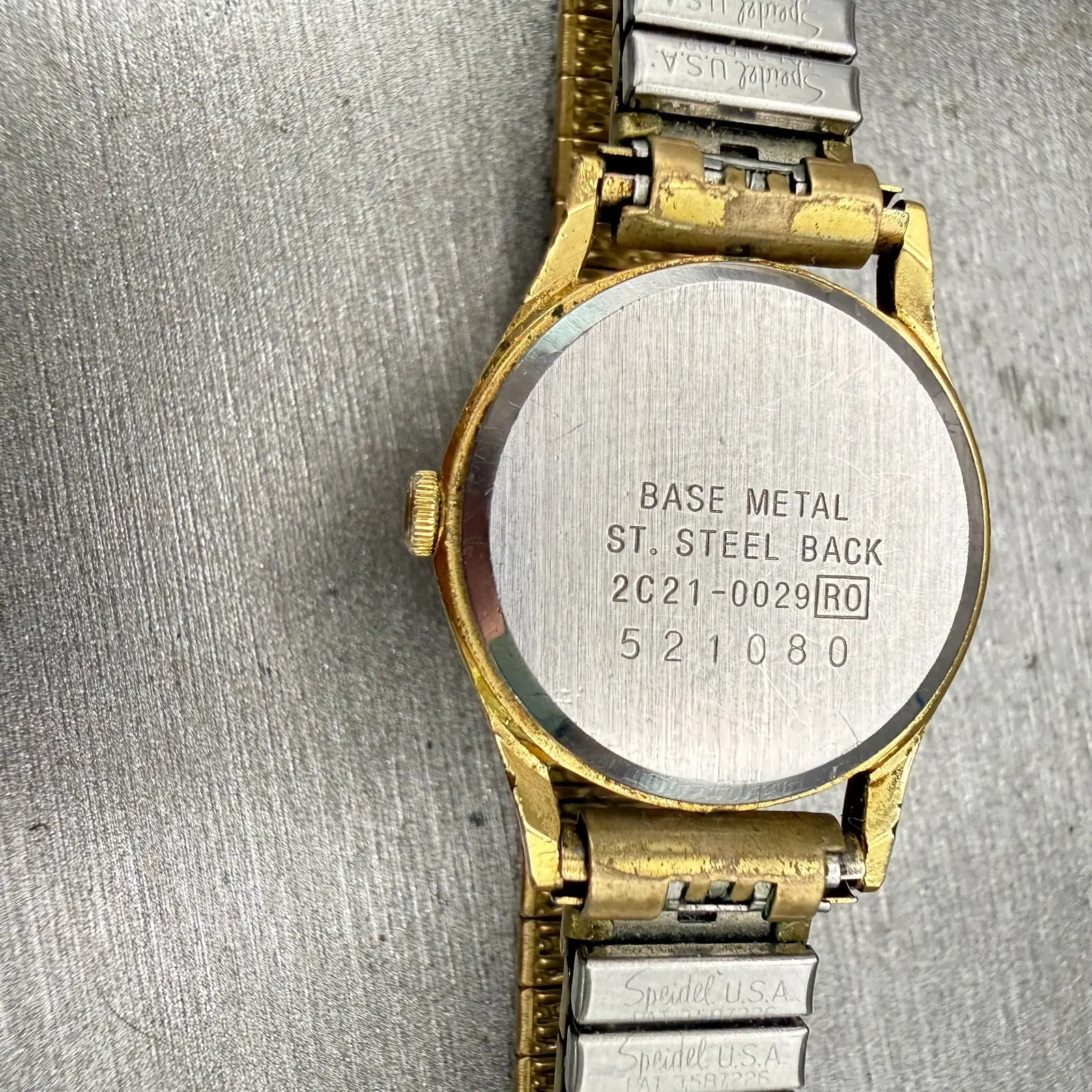 Seiko Watch Women 20mm Gold Dial Gold Tone Round 2C21-0029 New Battery Vintage10