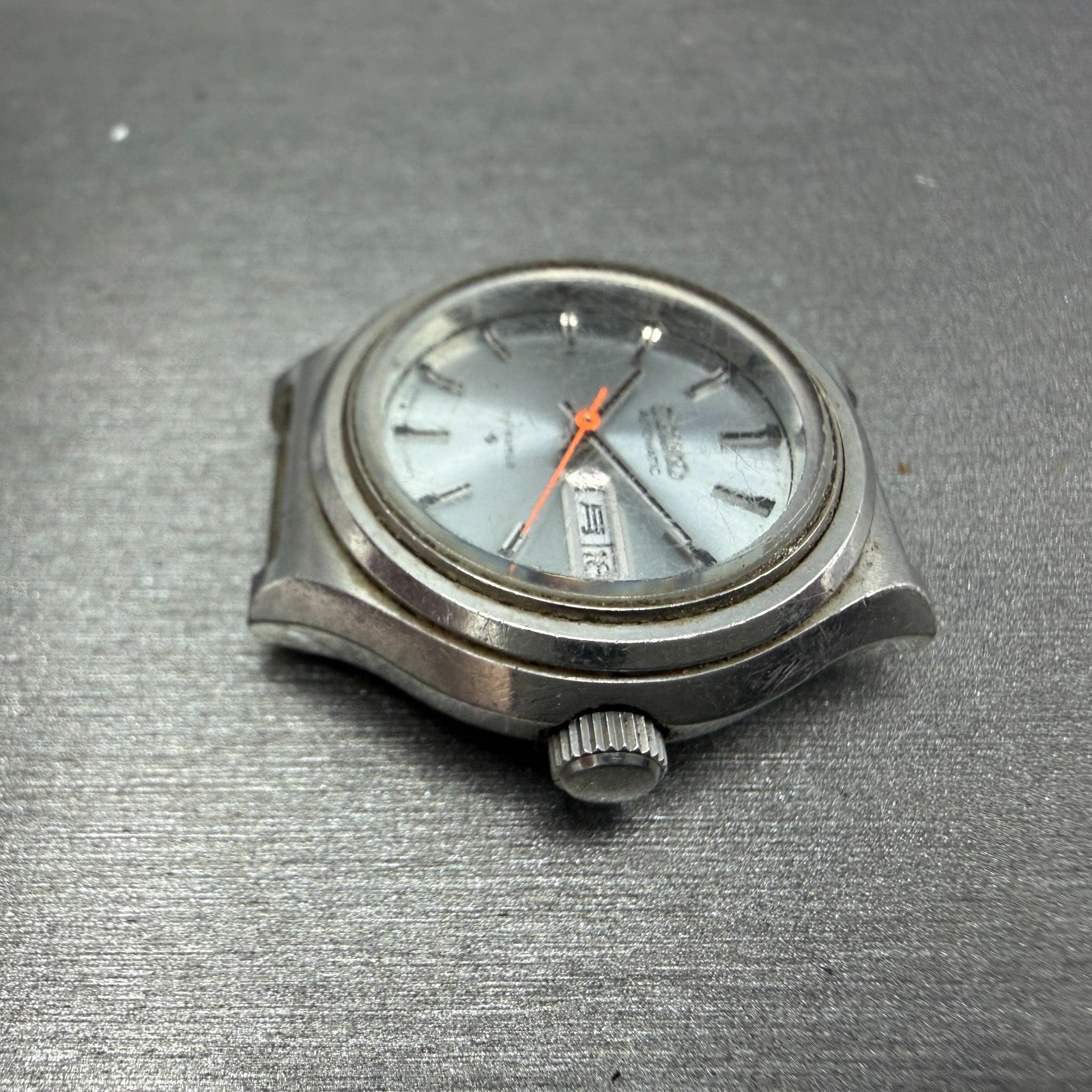 Seiko Automatic Watch Women 24mm Gray Dial Silver Tone Daydate 2706-0010 Runs5