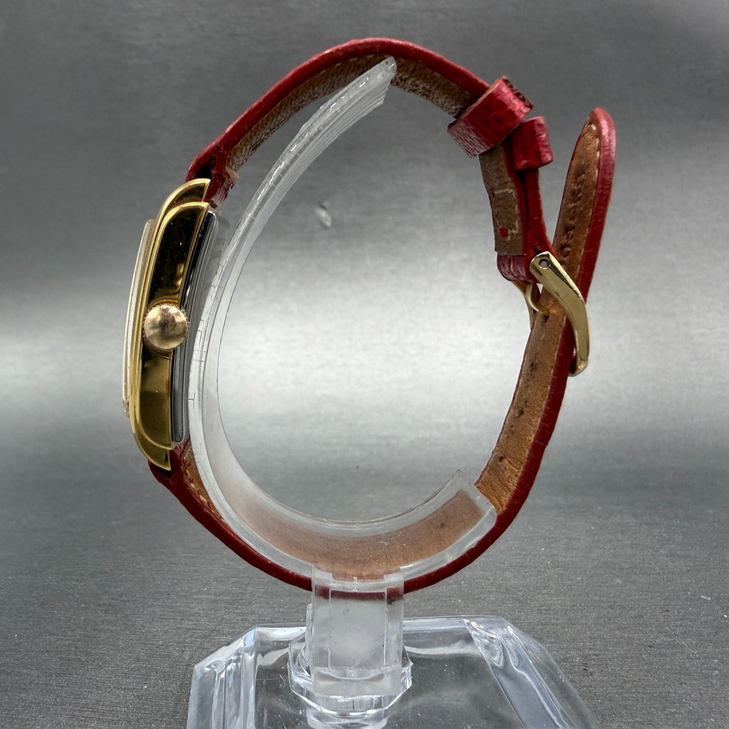 Hamilton Tank Watch Women 18mm White Dial Gold Tone Rectangle 6092 PARTS7