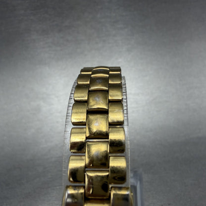 Seiko Tank Watch Women 15mm Champagne Dial Gold Tone Rectangle 1F20-5D99 New Bat4