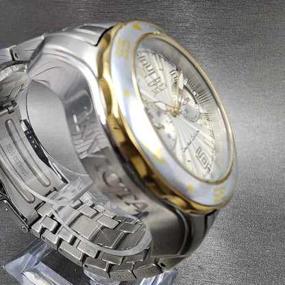 Invicta Pro Diver Watch Women 38mm White Dial Two Tone Daydate Round New Battery3