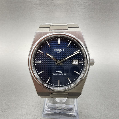 Tissot PRX Powermatic 80 Watch Men 40mm Blue Dial Steel Date T137.407.11.041.001
