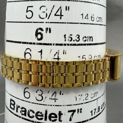Seiko SX Watch Women 19mm Champagne Dial Gold Tone Round V401-0281 New Battery 410