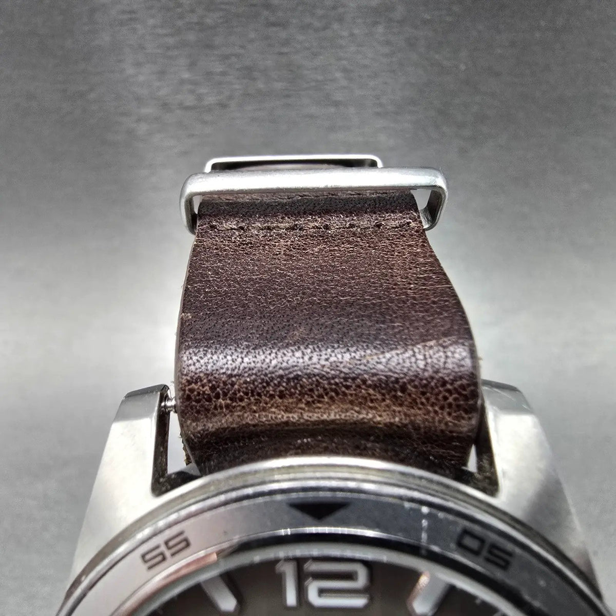 Citizen Eco-Drive PRT Watch Men 41mm Gray Dial Steel Date Round AW7039-01H Works4
