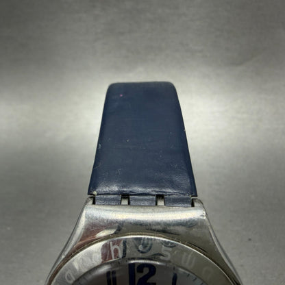 Swatch Irony Inertia Watch Men 37mm Blue Dial Steel Daydate YGS712 New Battery4