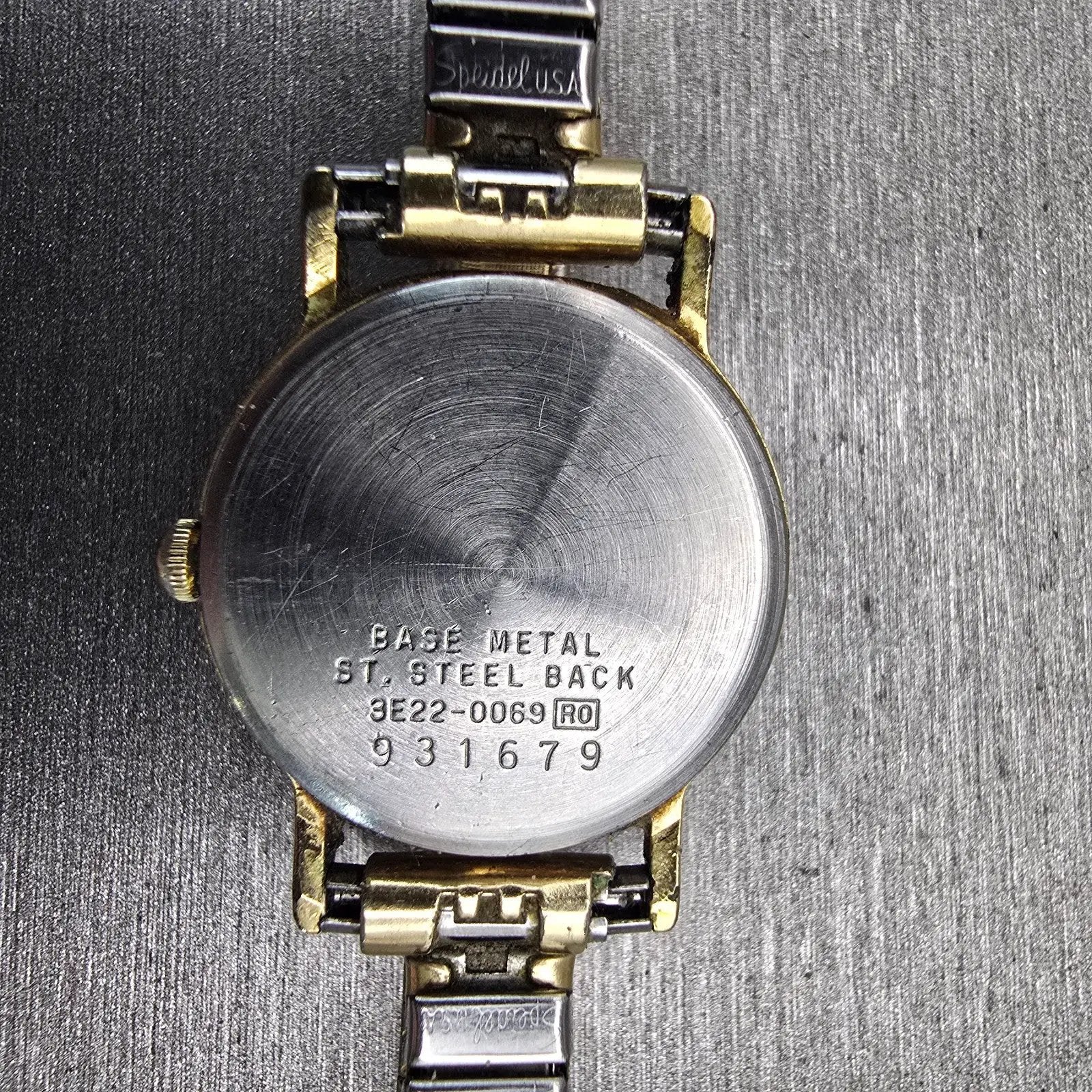 Seiko Watch Women 21mm Cream Dial Gold Tone Date Round 3E22-0069 New Battery VTG10