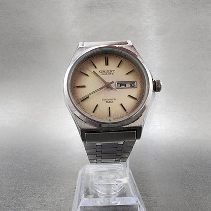 Orient Swimmer 100 Watch Men 36mm White Dial Silver Tone Daydate G58931370 PARTS6
