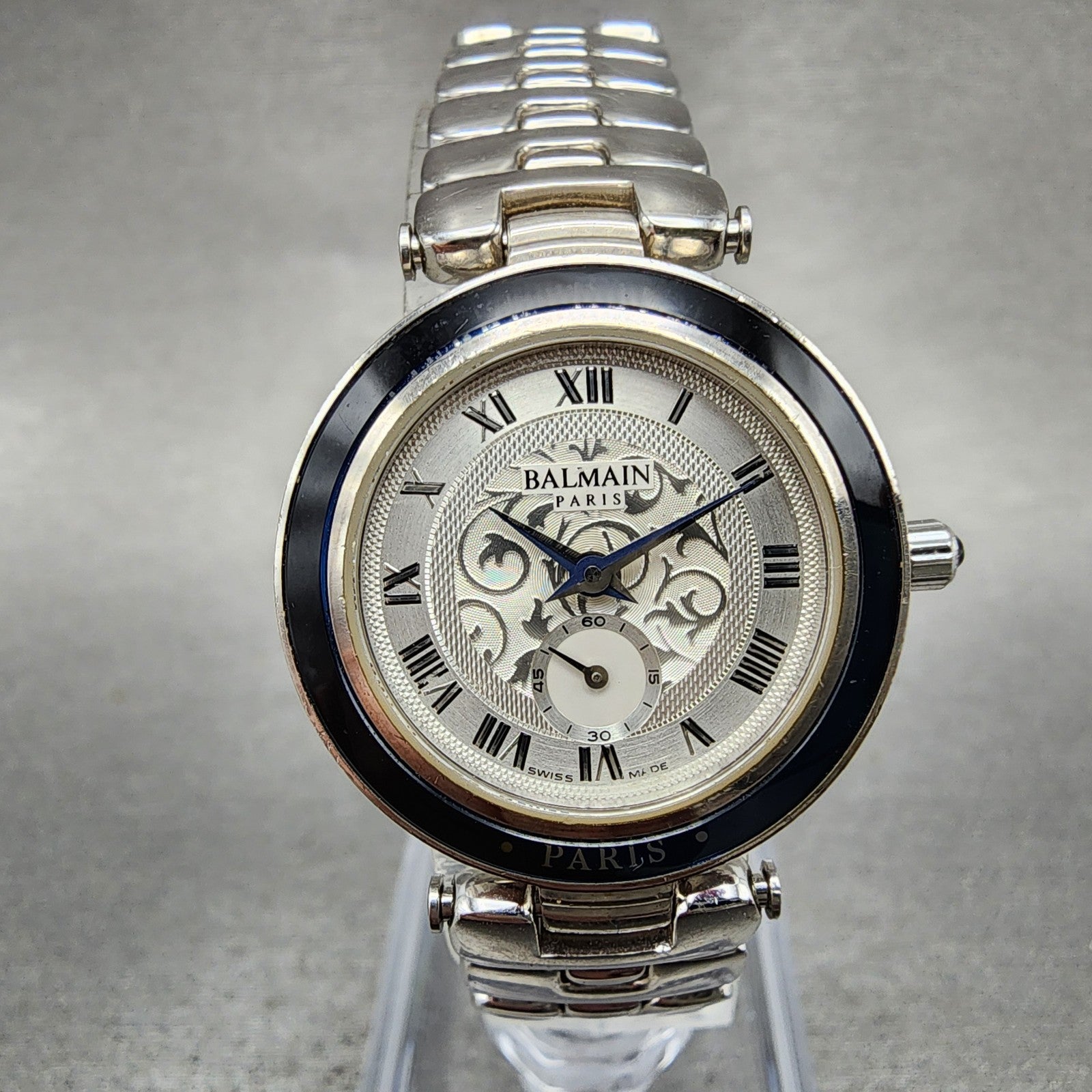 Balmain Watch Women 26mm Silver Dial Silver Tone Small Seconds  New Battery0