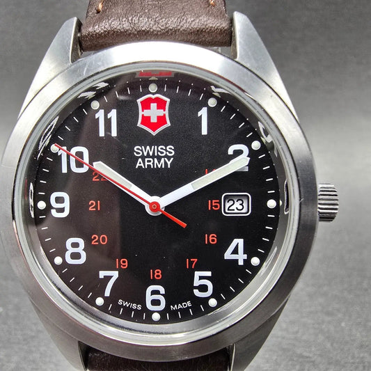 Victorinox Swiss Army Garrison Watch Women 34mm Black Dial Steel Date PARTS 890