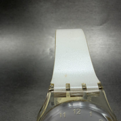 Swatch Snowcovered Watch Men 34mm White Dial Clear Daydate GK733 New Battery4