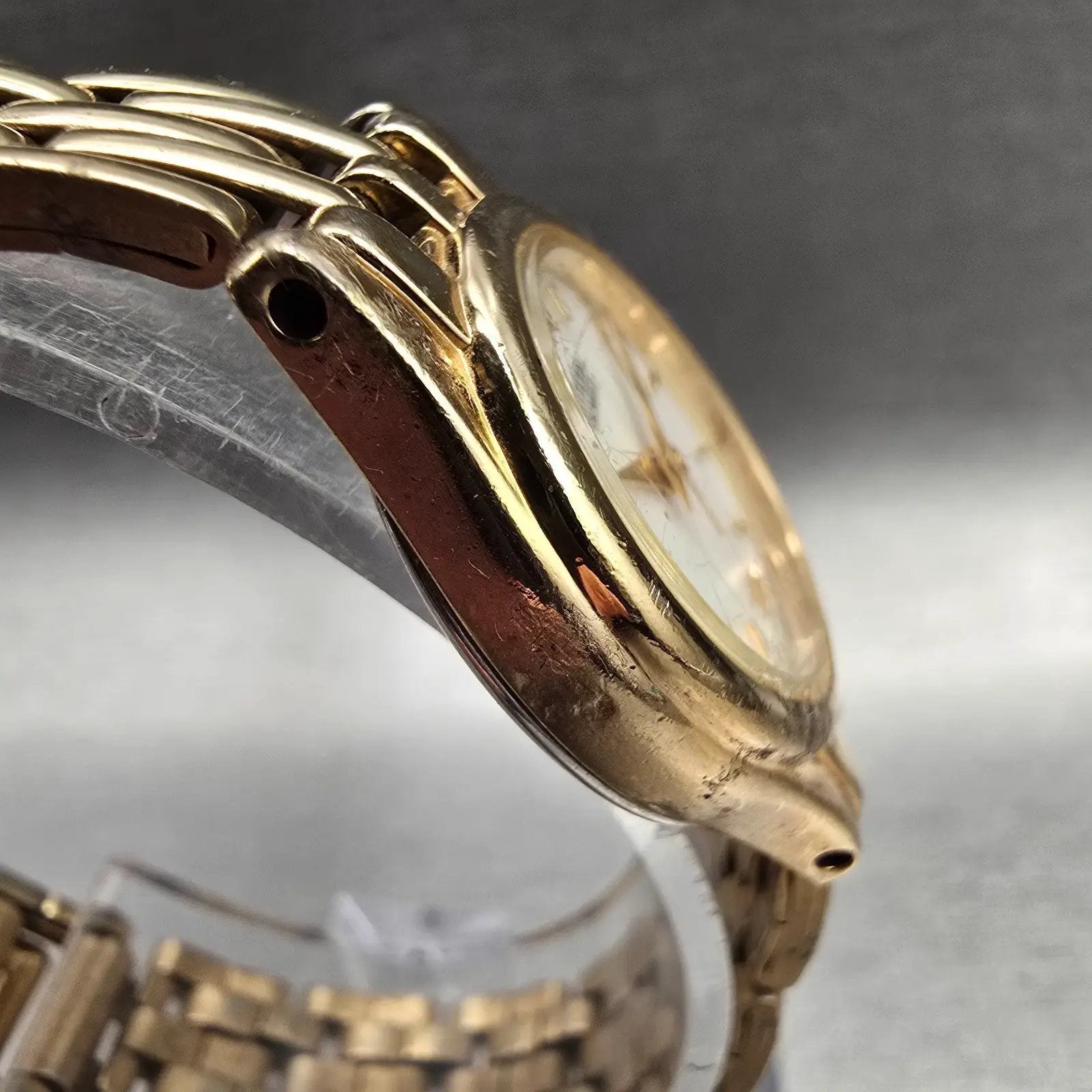 Citizen Watch Women 23mm MOP Dial Gold Tone Round 1032-S69764 New Battery VTG 123