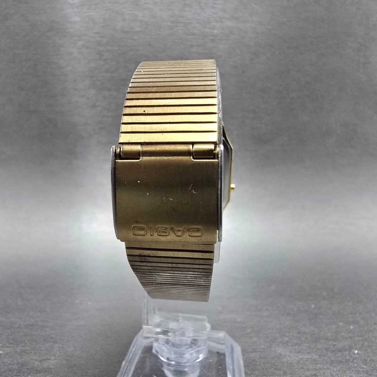 Casio SA-60 Watch Men 30mm Gold Solar Alarm Chronograph VTG PARTS JDM8
