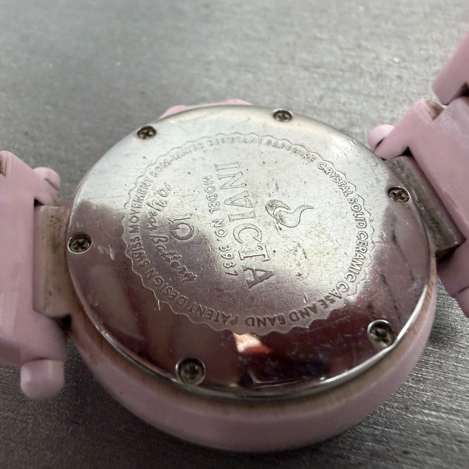 Invicta Watch Women 35mm Pink MOP Dial Pink Ceramic Case Round 3937 New Battery9