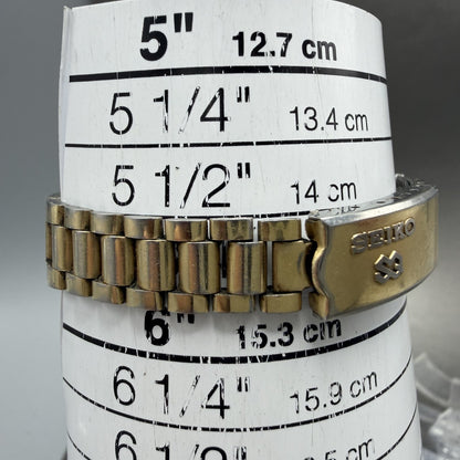 Seiko SQ Watch Women 25mm Champagne Dial Gold Tone Daydate 2626-0159 New Battery10