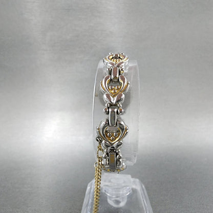 Seiko Watch Women 22mm Champagne Dial Two Tone Oval 73216070 New Battery7