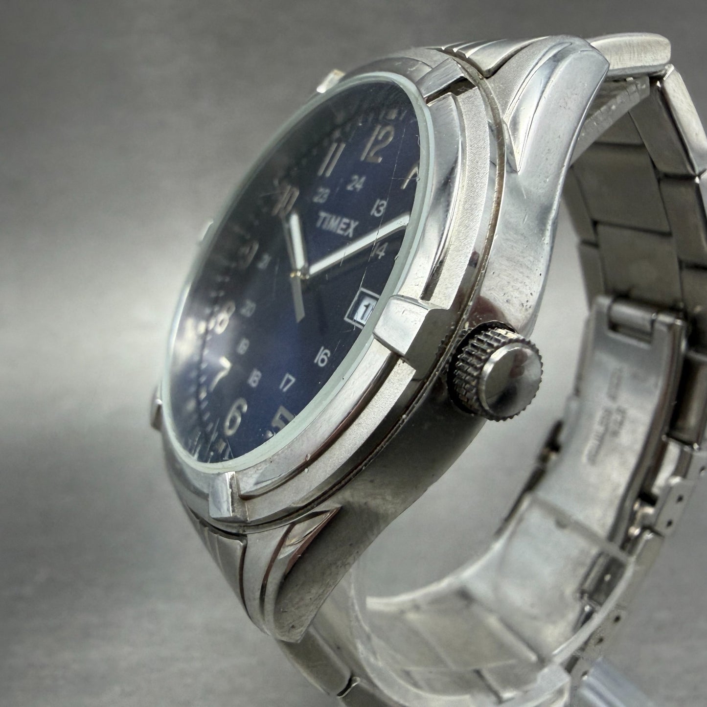 Timex Easton Avenue Watch Men 39mm Blue Dial Silver Tone Date TW2P76400 New Batt2