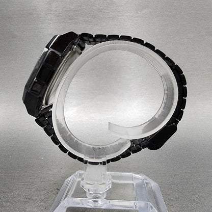 Casio A168 Touch Watch Men 36mm Black Dial Black Tone Octagon New Battery5