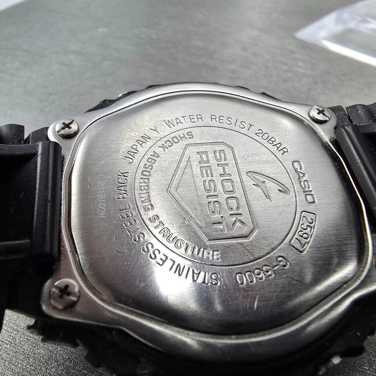 Casio G-Shock G-5600 Watch Men 43mm Black Alarm Chrono Solar Octagon PARTS10