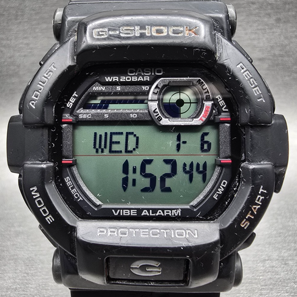Casio G-Shock GD-350 Watch Men 51mm Black Red Chronograph Alarm New Battery1