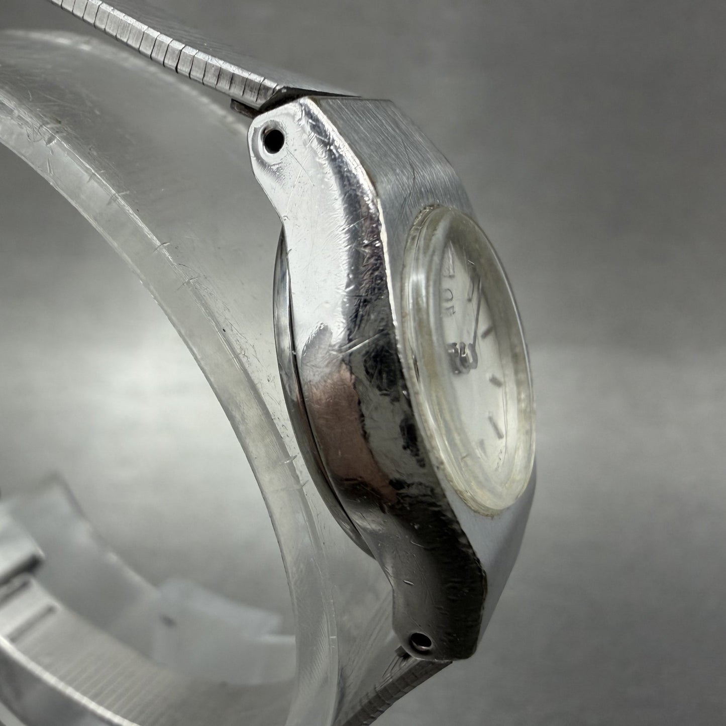 Seiko Watch Women 16mm White Dial Silver Tone Round 54200029 New Battery VTG AB3