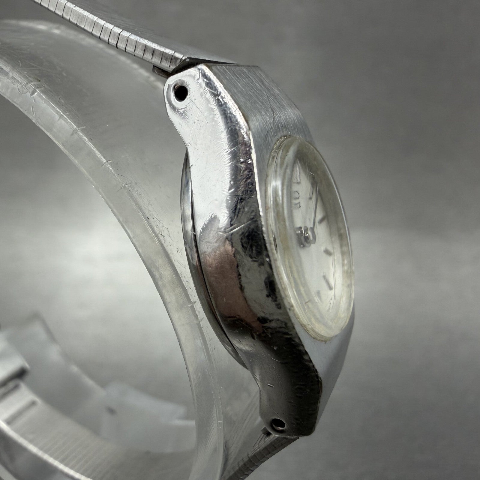 Seiko Watch Women 16mm White Dial Silver Tone Round 54200029 New Battery VTG AB3