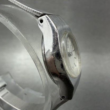 Seiko Watch Women 16mm White Dial Silver Tone Round 54200029 New Battery VTG AB3
