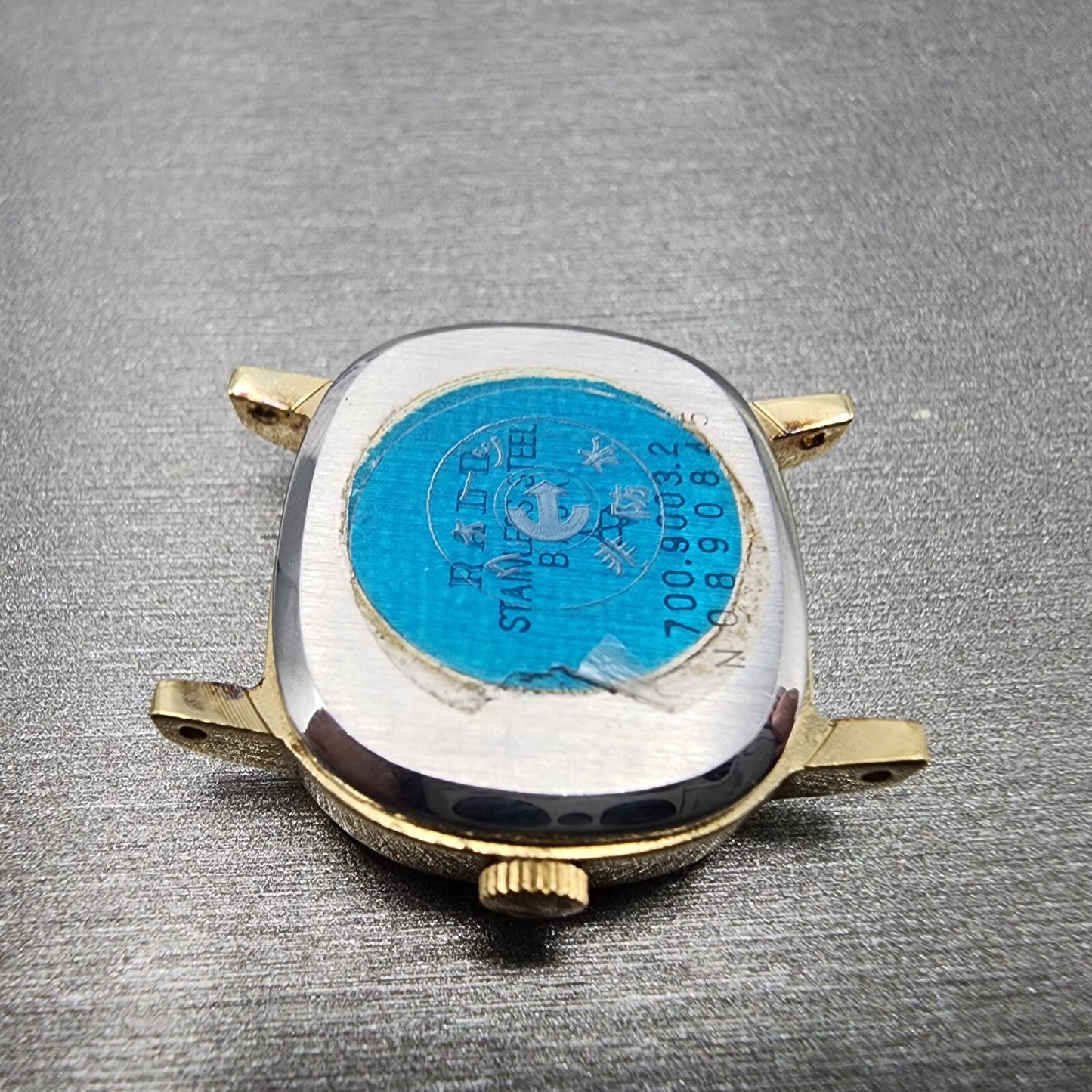 Rado Watch Women 23mm Black Dial Gold Tone Rectangle 700.9003.2 PARTS9