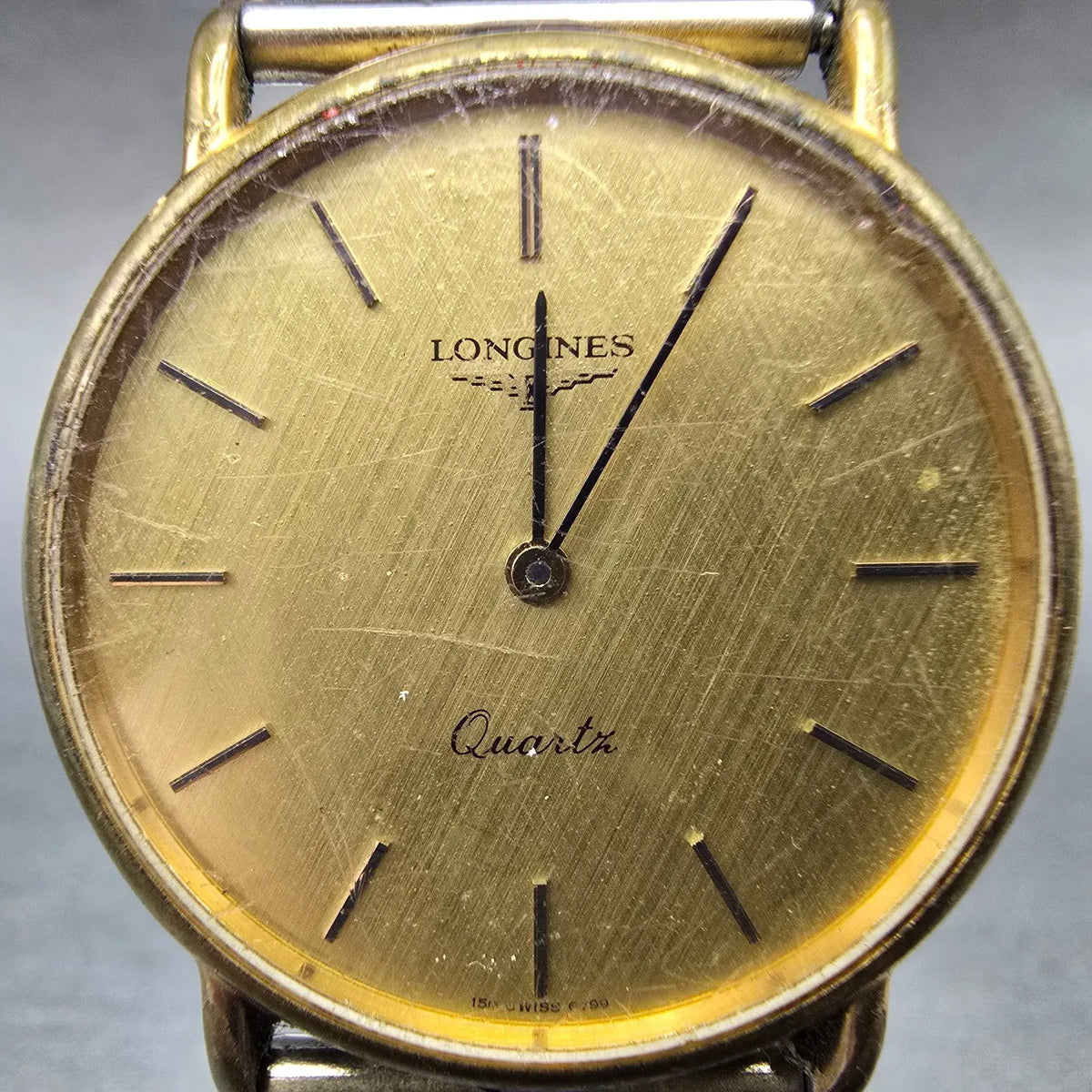 Longines Watch Men 32mm Gold Dial  Gold Tone Round 6799 VTG Caliber L150.4 PARTs2