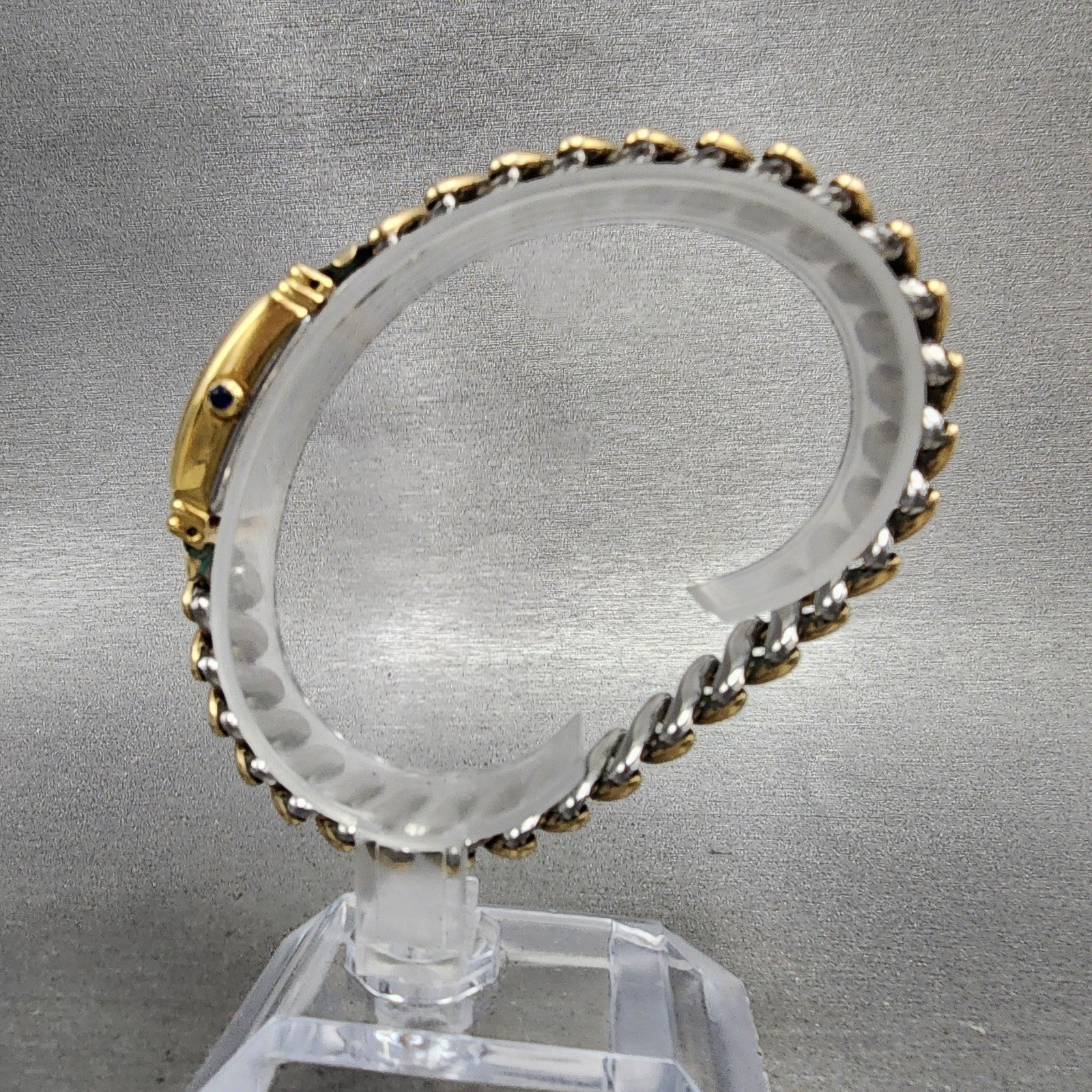 Hamilton Benton Tank Watch Women 19mm Silver Dial Gold Tone Rectangle New Batt6