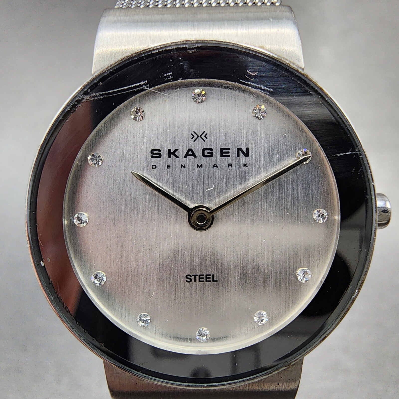 Skagen Watch Women 26mm Silver Dial Stainless Steel Round 358SSSD New Battery1