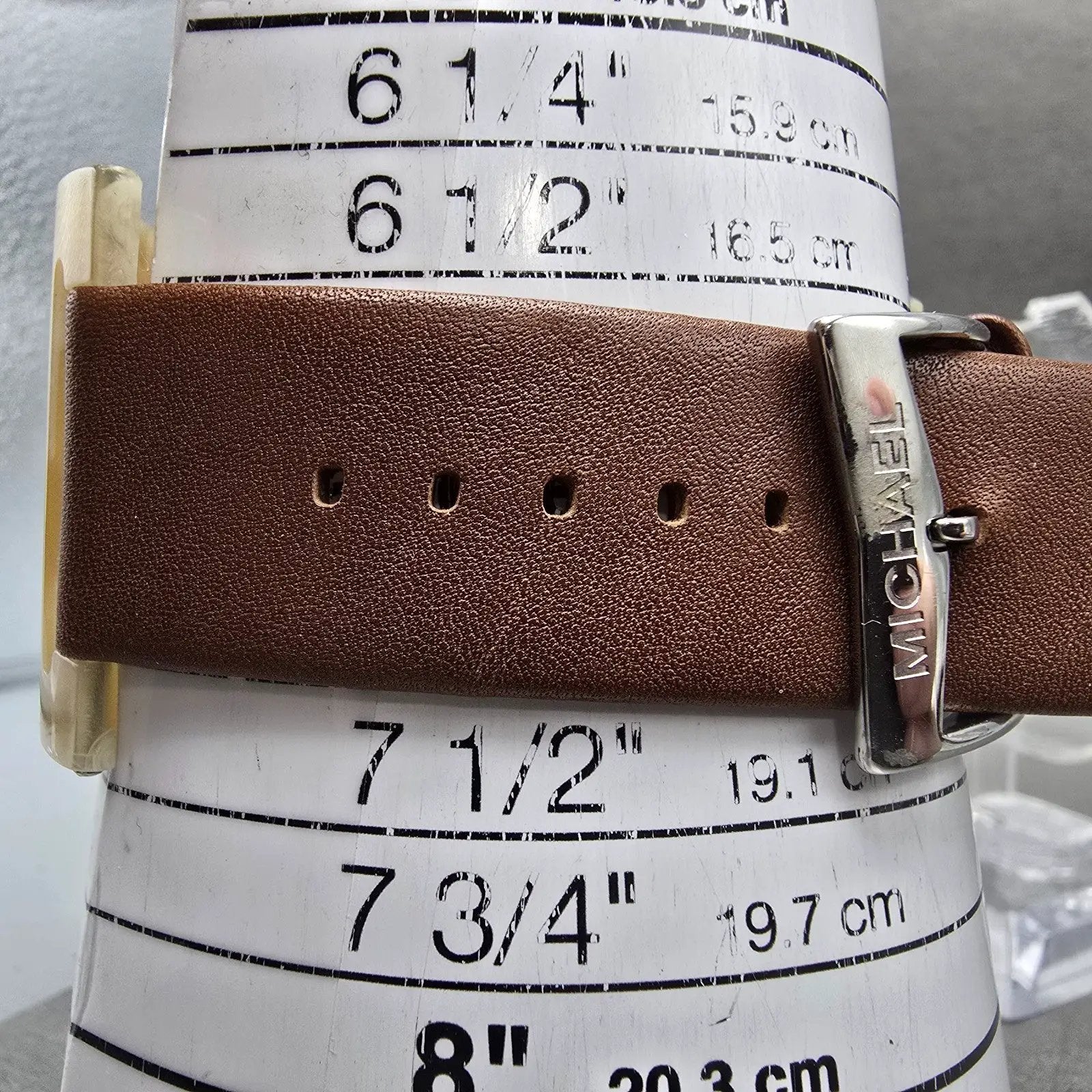 Michael Kors Watch Women 36mm Brown Dial Tan Tone Rectangle MK-4001 New Battery11