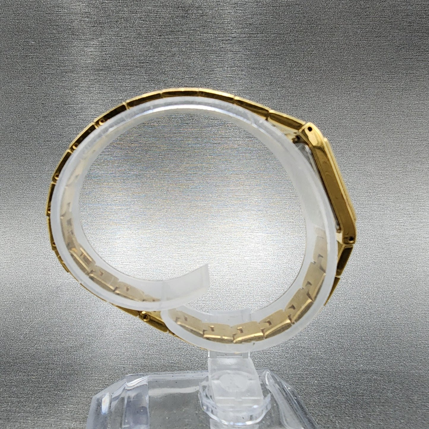 Seiko Watch Women 13mm Gold Dial Gold Tone Rectangle 2E207479 New Battery8
