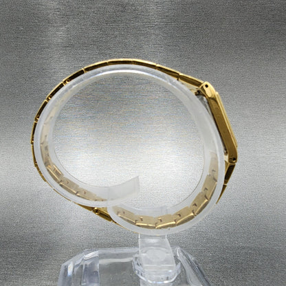 Seiko Watch Women 13mm Gold Dial Gold Tone Rectangle 2E207479 New Battery8